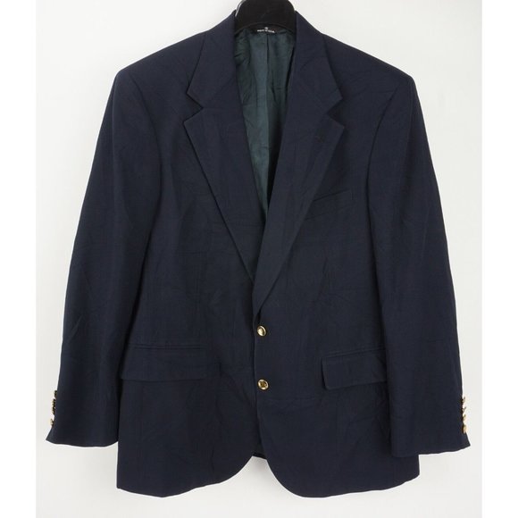 Polo University Club Ralph Lauren Men's 44R Blue Gold Button